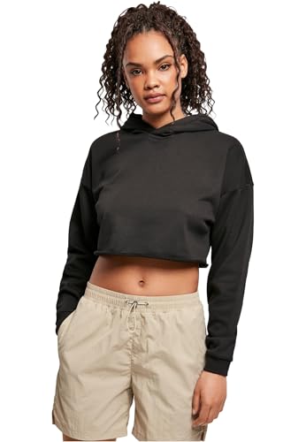 Urban Classics Damen Ladies Oversized Cropped Hoody Kapuzenpullover, Black, M von Urban Classics