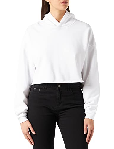 Urban Classics Damen Ladies Oversized Cropped Hoody Kapuzenpullover, White, 3XL von Urban Classics