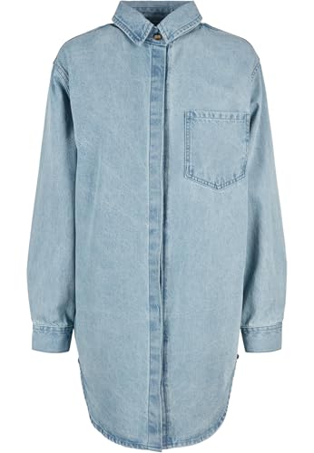 Urban Classics Damen Ladies Oversized Denim Shirt Dress Kleid, tintedlightbluewashed, L von Urban Classics