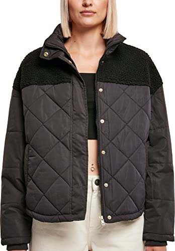 Urban Classics Damen TB4552-Ladies Oversized Diamond Quilt Puffer Jacket Jacke, Black, L von Urban Classics