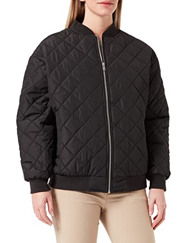 Urban Classics Damen Ladies Oversized Diamond Quilted Bomber Jacket Jacke, Black, L von Urban Classics