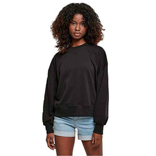 Urban Classics Damen TB5002-Ladies Oversized Rainbow Crewneck Sweatshirt, Black, L von Urban Classics