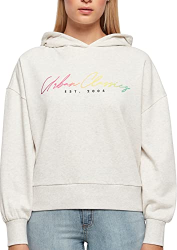 Urban Classics Damen Ladies Oversized Rainbow Hoody Kapuzenpullover, lightgrey, 4XL von Urban Classics