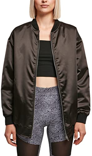 Urban Classics Damen Ladies Oversized Satin Bomber Jacket Jacke, Black, 4XL von Urban Classics