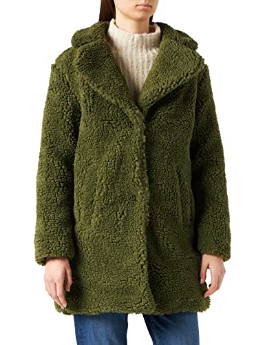 Urban Classics Damen Ladies Oversized Sherpa Coat Mantel, Grün (Olive 00176), XXX-Large (Herstellergröße: 3XL) von Urban Classics