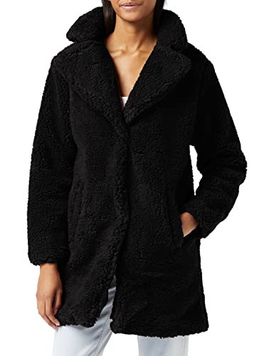 Urban Classics Damen Ladies Oversized Sherpa Coat Mantel, Schwarz (Black 00007), X-Small (Herstellergröße: XS) von Urban Classics