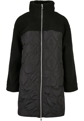 Urban Classics Damen TB5431-Ladies Oversized Sherpa Quilted Coat Jacke, Black, XS von Urban Classics