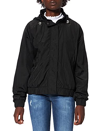 Urban Classics Damen TB4073-Ladies Oversized Shiny Crinkle Nylon Jacket Jacke, Black, S von Urban Classics