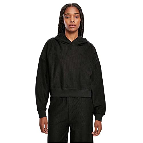 Urban Classics Damen Ladies Oversized Short Rib Hoody Sweatshirt, Schwarz, L EU von Urban Classics