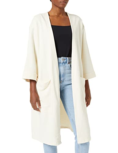 Urban Classics Damen TB4101-Ladies Oversized Terry Cardigan Strickjacke, whitesand, S von Urban Classics