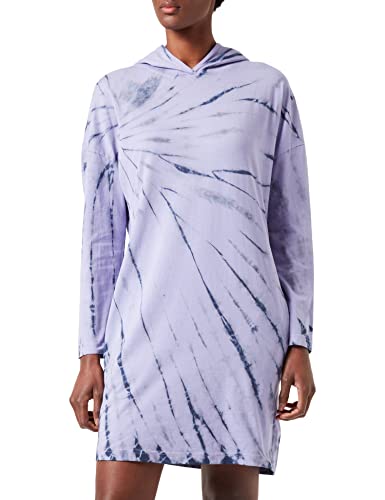 Urban Classics Damen Ladies Oversized Tie Dye Hoody Dress Kleid, Black/Lavender, L von Urban Classics