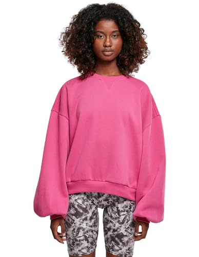 Urban Classics Damen Sweatshirt Ladies Oversized Triangle Crew Neck, Farbe brightviolet, Größe M/L von Urban Classics