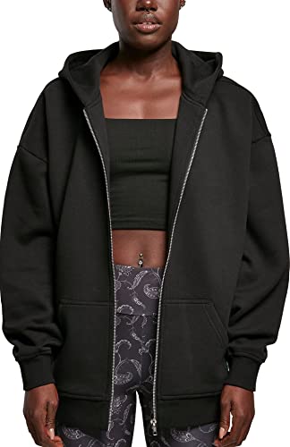 Urban Classics Damen Ladies Oversized Zip Hoody Cardigan Sweater, black, 5XL von Urban Classics