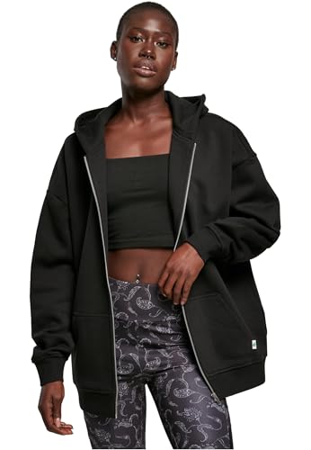 Urban Classics Damen Ladies Oversized Zip Hoody M Black von Urban Classics