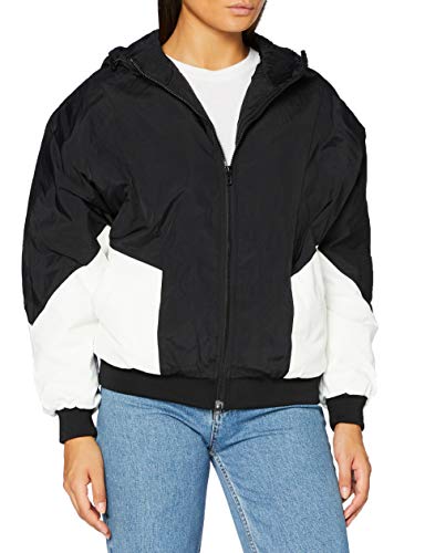 Urban Classics Damen TB3644-Ladies Padded 2-Tone Batwing Jacket Jacken, Black/White, S von Urban Classics