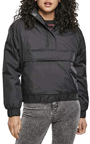 Urban Classics Damen TB3659-Ladies Panel Padded Pull Over Jacket Jacken, Black, S von Urban Classics