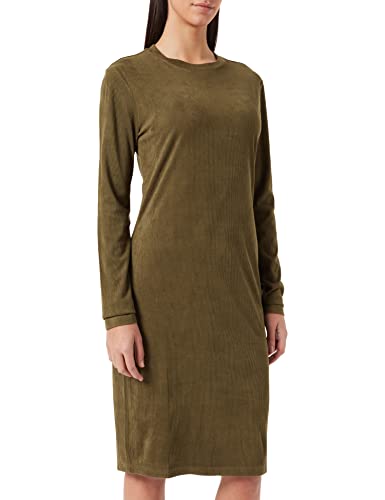 Urban Classics Damen Ladies Peached Rib Dress Ls Kleid, Green (Olive 00176), XS von Urban Classics