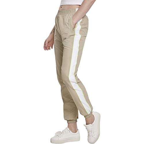 Urban Classics Damen Ladies Piped Track Pants Klassische Hose, Concrete/electriclime, XS von Urban Classics