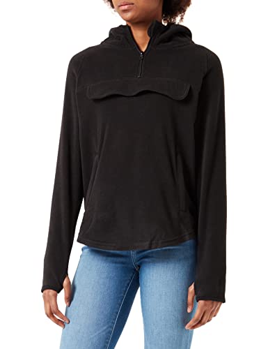 Urban Classics Damen Ladies Polar Fleece Pull Over Hoody Kapuzenpullover, Black, L von Urban Classics