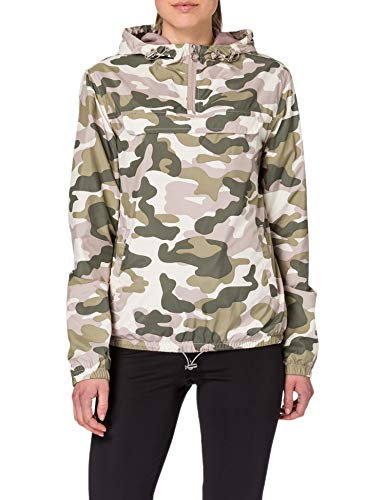 Urban Classics Damen Ladies Pull Over Jacket Jacke, duskrose camo, XS von Urban Classics