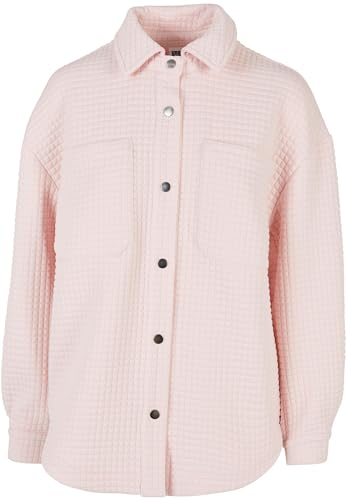 Urban Classics Damen TB5470-Ladies Quilted Sweat Overshirt Strickjacke, pink, 4XL von Urban Classics