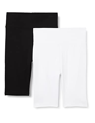 Urban Classics Damen Ladies Radler-Hose High Waist Cycle Yoga-Shorts, Black/White, S von Urban Classics