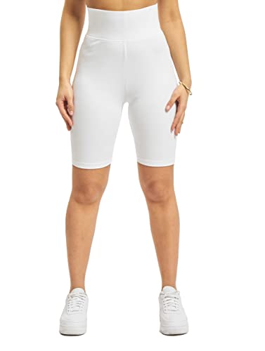 Urban Classics Damen Ladies Radler-Hose High Waist Cycle Yoga-Shorts, White, M von Urban Classics