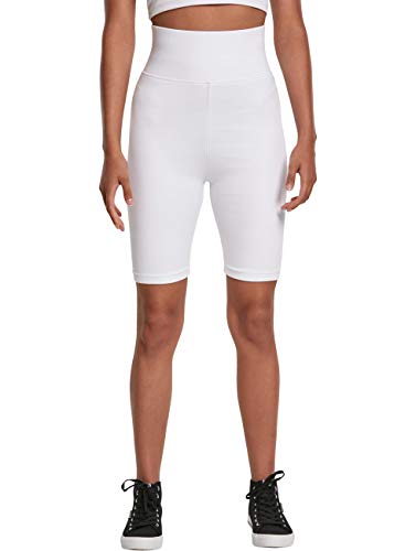Urban Classics Damen Ladies Radler-Hose High Waist Cycle Yoga-Shorts , White, XS von Urban Classics