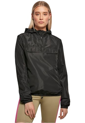 Urban Classics Damen Ladies Recycled Basic Pull Over Jacket Black, XS von Urban Classics