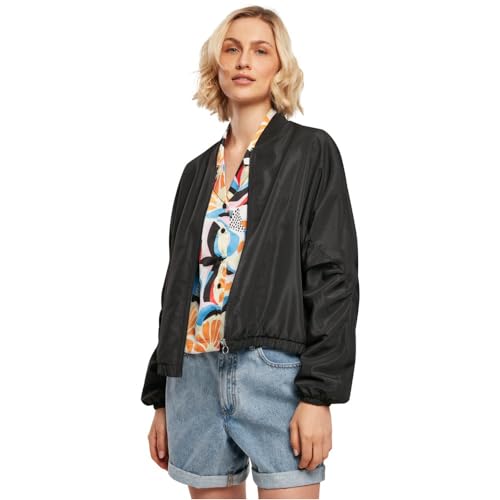 Urban Classics Damen Ladies Recycled Batwing Bomber Jacket Jacke, Schwarz, XL EU von Urban Classics