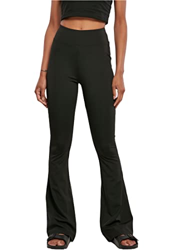 Urban Classics Damen Ladies Recycled High Waist Flared Leggings, black, XXL von Urban Classics