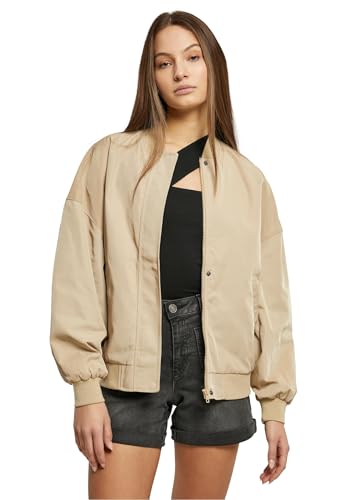 Urban Classics Damen Jacke Ladies Recycled Oversized Light Bomber Jacket unionbeige XS von Urban Classics