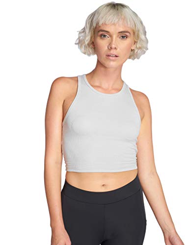 Urban Classics Damen Ladies Rib Cropped Top Top,, per pack Grau (grey 00111), Medium (Herstellergröße: M) von Urban Classics