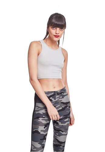Urban Classics Damen Ladies Rib Cropped Top Top,, per pack Grau (grey 00111), Small (Herstellergröße: S) von Urban Classics