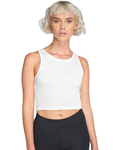 Urban Classics Damen Ladies Rib Cropped Top Top,, per pack Weiß (white 00220), Large (Herstellergröße: L) von Urban Classics