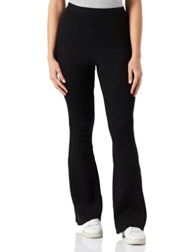 Urban Classics Damen Ladies Rib Knit Bootcut Leggings, Black, 4XL von Urban Classics