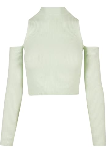 Urban Classics Damen Ladies Rib Knit Cut Out Sleeve Longsleeve T-Shirt, lightmint, 5XL von Urban Classics