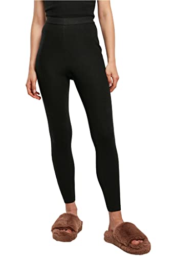 Urban Classics Damen Ladies Rib Knit Leggings Yoga Pants, Schwarz, 4XL EU von Urban Classics