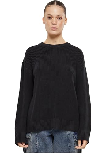 Urban Classics Damen Ladies Rib Knit Sweater Black, XS von Urban Classics