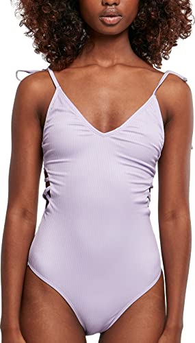 Urban Classics Damen Ladies Rib Swimsuit Badeanzug, Lilac, L von Urban Classics