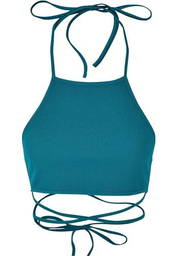 Urban Classics Damen TB4786-Ladies Rib Trapeze Cropped Top Trägershirt/Cami Shirt, watergreen, M von Urban Classics