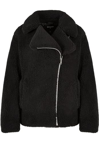 Urban Classics Damen TB5433-Ladies Sherpa Biker Jacket Jacke, Black, 3XL von Urban Classics