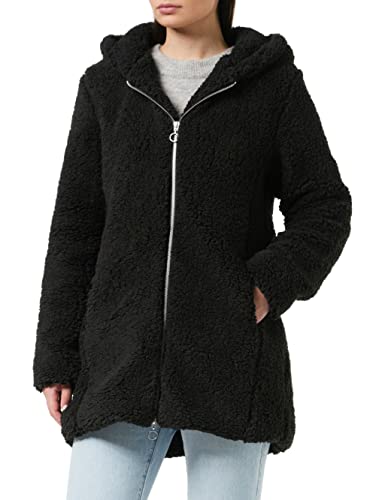 Urban Classics Damen TB1755-Ladies Sherpa Jacket Kapuzenpullover, Black, S von Urban Classics