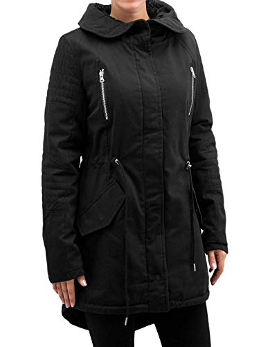 Urban Classics Damen Ladies Sherpa Lined Cotton Parka Jacke, Schwarz, 40 (Herstellergröße: L) von Urban Classics