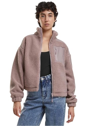 Urban Classics Damen Ladies Sherpa Mix Jacket duskrose, L von Urban Classics