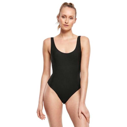 Urban Classics Damen TB4074-Ladies Shiny Rib Body Baselayer, Black, 3XL von Urban Classics