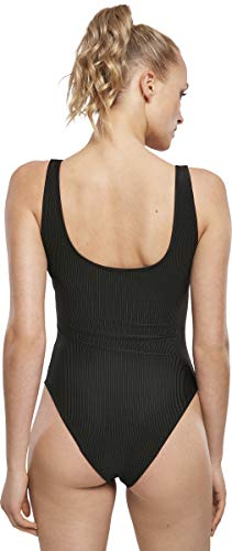 Urban Classics Damen TB4074-Ladies Shiny Rib Body Baselayer, Black, L von Urban Classics