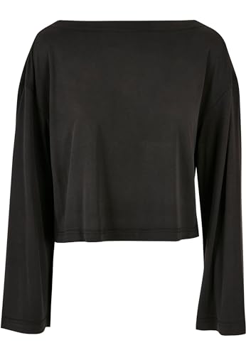 Urban Classics Damen Ladies Short Modal Bateau Necklinie Longsleeve T Shirt, Schwarz, 4XL EU von Urban Classics