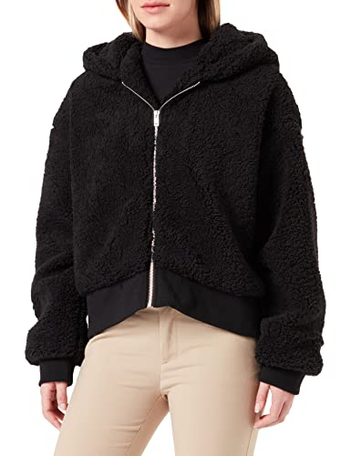 Urban Classics Damen Ladies Short Oversized Sherpa Jacket Jacke, Black, 4XL von Urban Classics