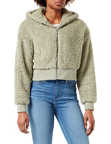 Urban Classics Damen Ladies Short Oversized Sherpa Jacket Jacke, softsalvia, 5XL von Urban Classics